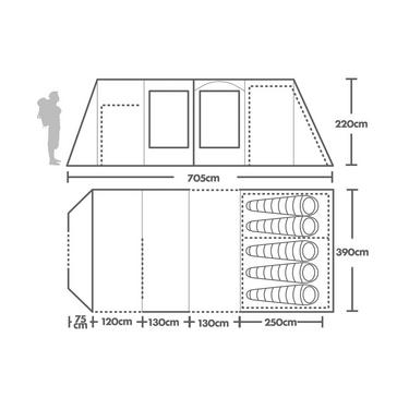 Grey Berghaus Telstar 5 Nightfall Air Tent