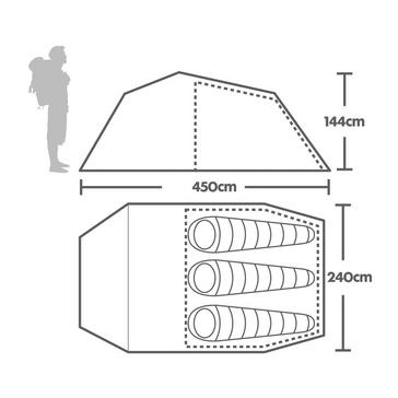 Blue Eurohike Shadow 350 Nightfall Tent