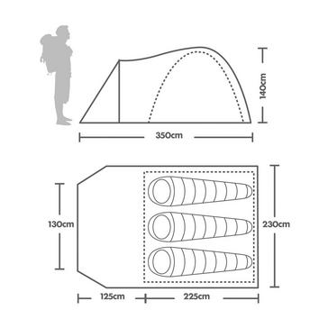 Green Eurohike Avon 3 DLX Nightfall Tent