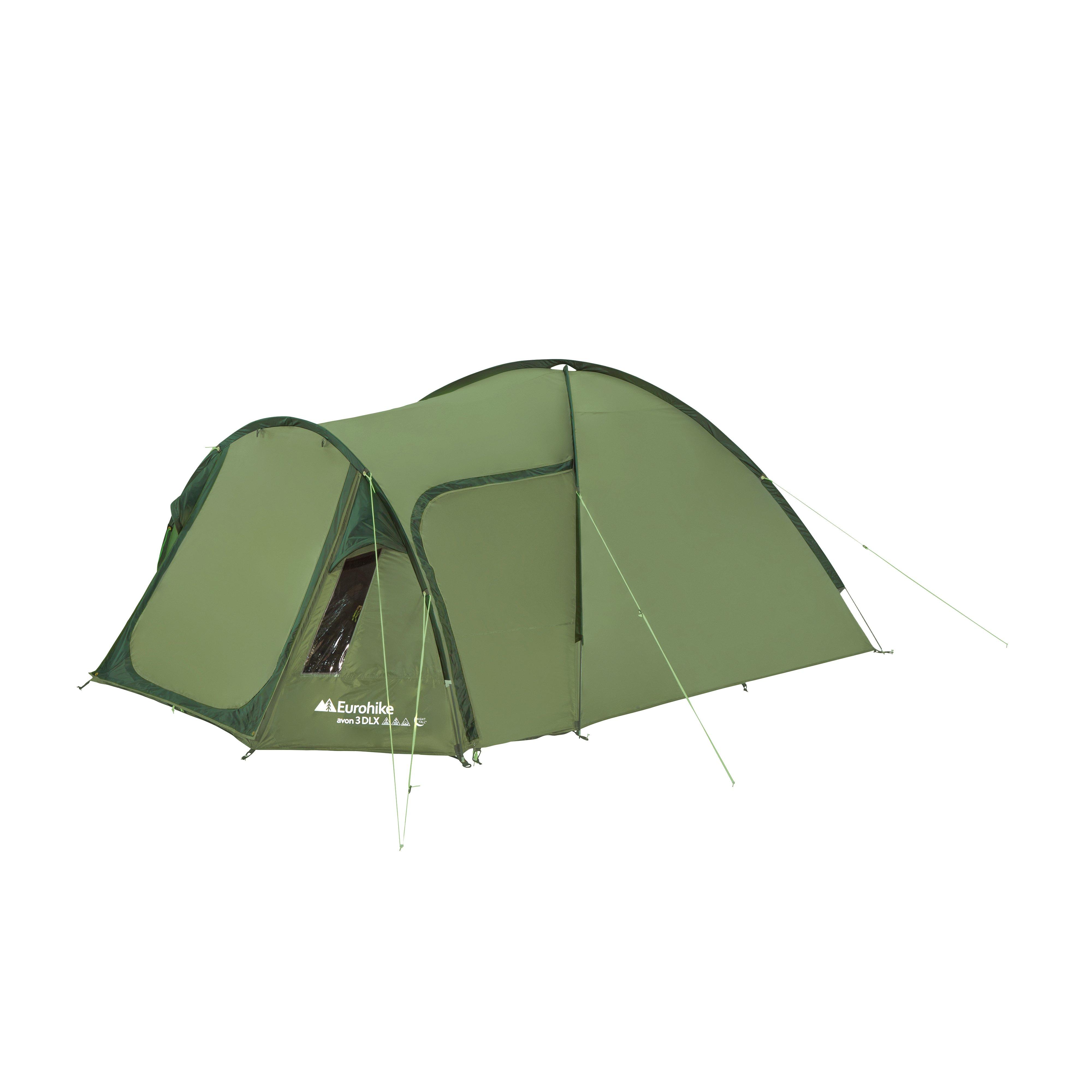 Eurohike Avon 3 DLX Nightfall Dome Tent with Darkened Technology Bedroom