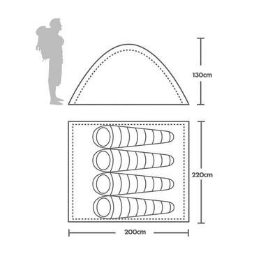 Blue Eurohike Toco 4 Dome Tent