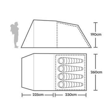 Green Eurohike Eurohike Sendero 4 Family Tent