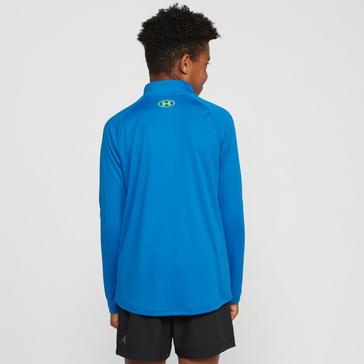 blue Under Armour Kids' Technical 1/4 Zip Track Top