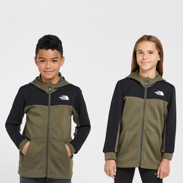 Green The North Face Kids’ Slacker Full-Zip Hoodie