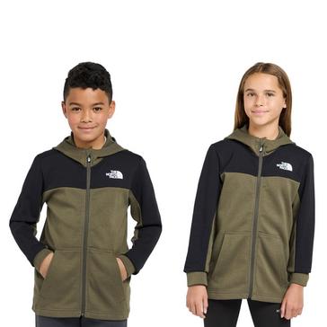 Green The North Face Kids’ Slacker Full-Zip Hoodie