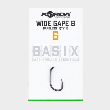 Grey Korda Basix Wide Gape Hook Barbless Size 6