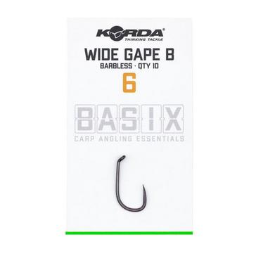 Grey Korda Basix Wide Gape Hook Barbless Size 6