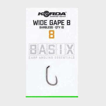 Grey Korda Basix Wide Gape Hook Barbless Size 8