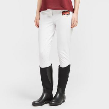 White/Blue Aubrion Team Breeches White