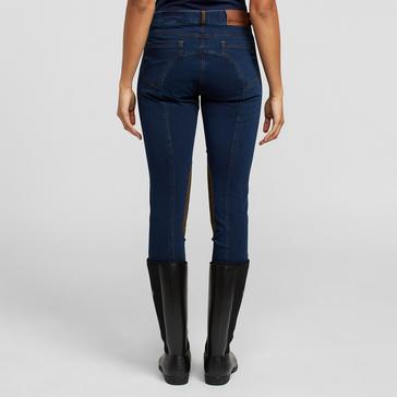 Bright Blue Dublin Women’s Shona Knee Patch Denim Breeches