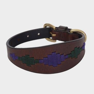 Brown WEATHERBEETA Lurcher Polo Leather Dog Collar