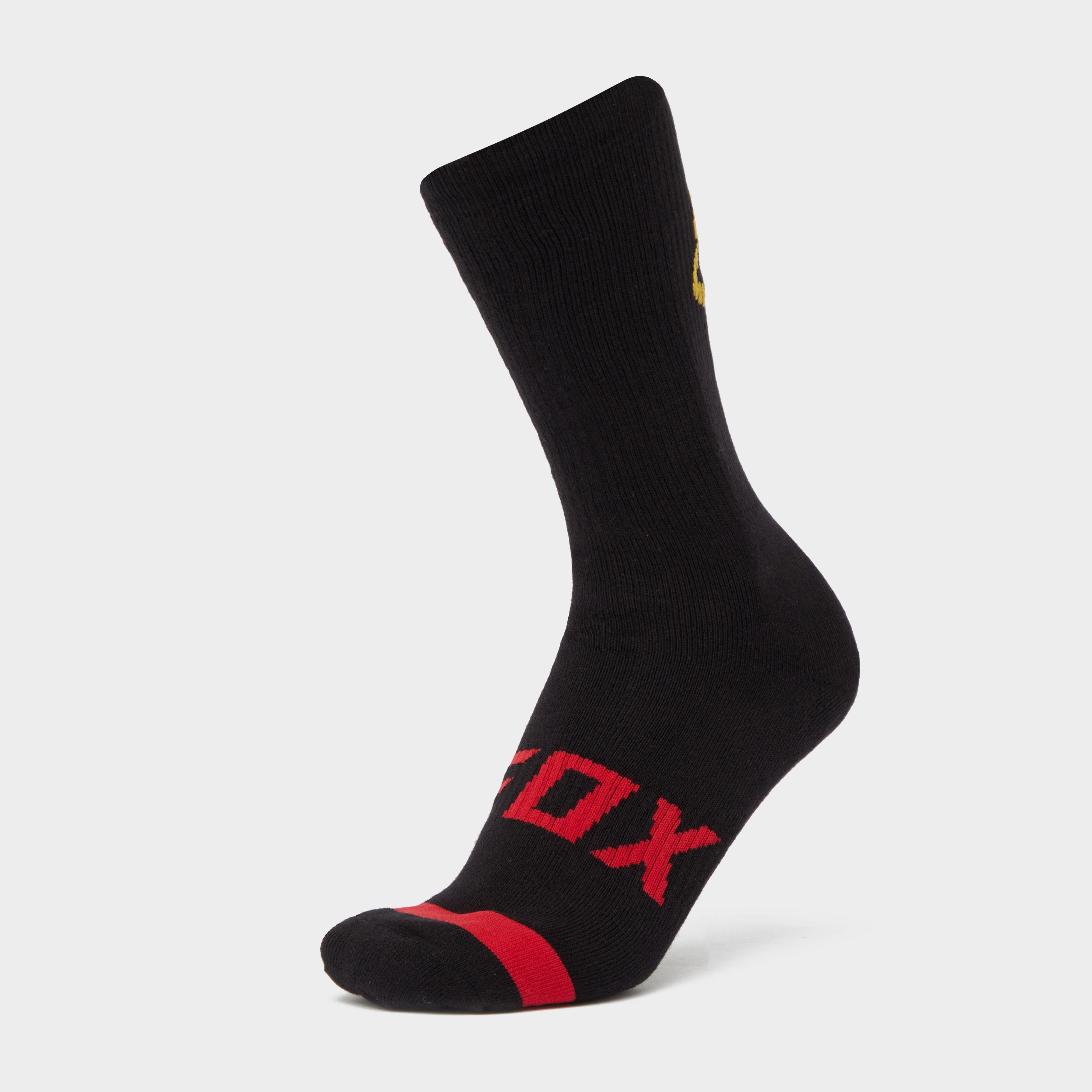 Image of Fox 8” Defend Socks - Black/Black, Black/Black