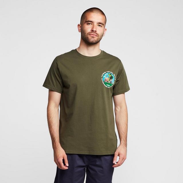 Weird Fish Men's Lawn To Be Wild Organic T-Shirt - Green
