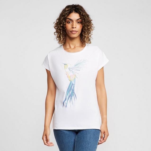 White Weird Fish Women’s Hummingbird T-Shirt image 1