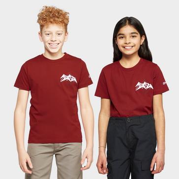 Red Berghaus Kids’ Small Side Mountain T-Shirt