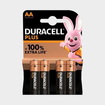 Black Duracell AA Plus Batteries (Pack of 4)