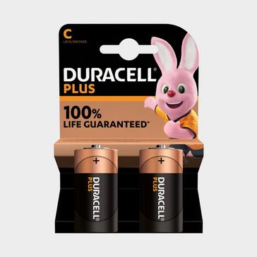 Black Duracell C Plus 100 Batteries (2 pack)