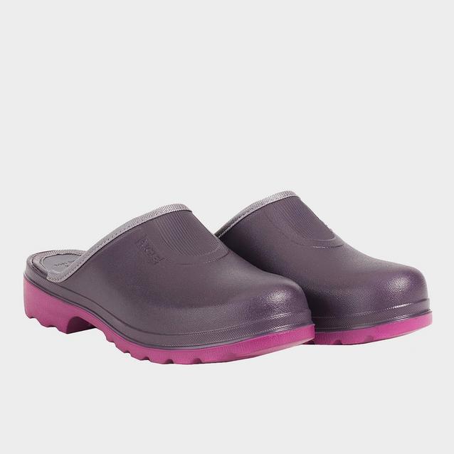 Aigle Women's Taden Clogs in Aubergine/Dahlia Blacks