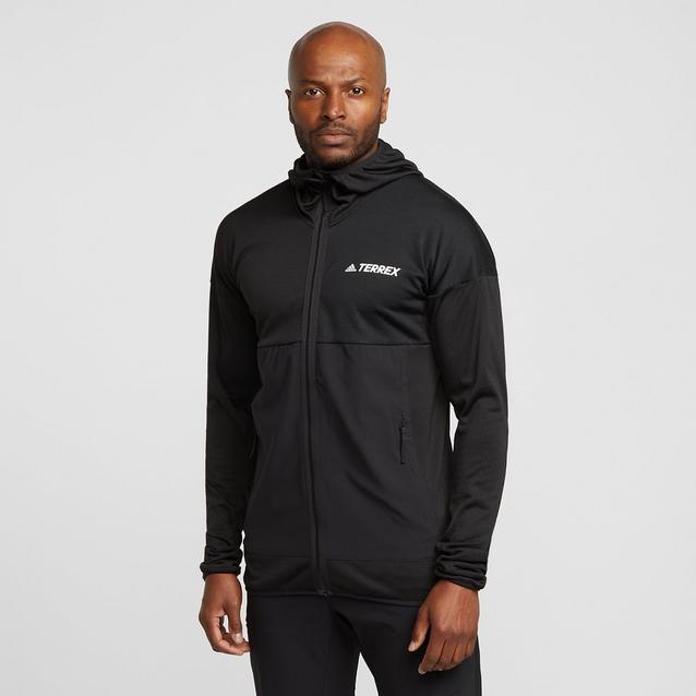 adidas Terrex Men’s Tech Flooce Hooded Hiking Fleece Jacket | Blacks