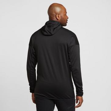 BLACK adidas Terrex Men’s Tech Flooce Hooded Hiking Fleece Jacket