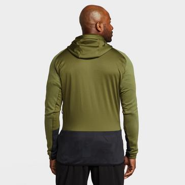 Green adidas Terrex Men’s Tech Flooce Hooded Hiking Fleece Jacket