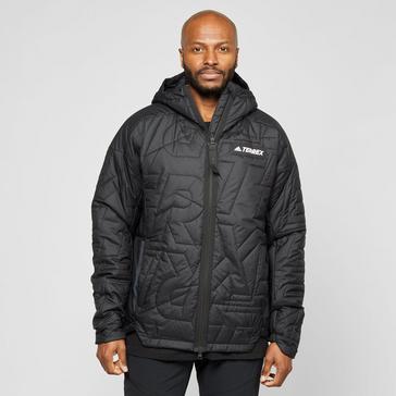 Black adidas Terrex Men's PRIMALOFT Padded Hooded Jacket