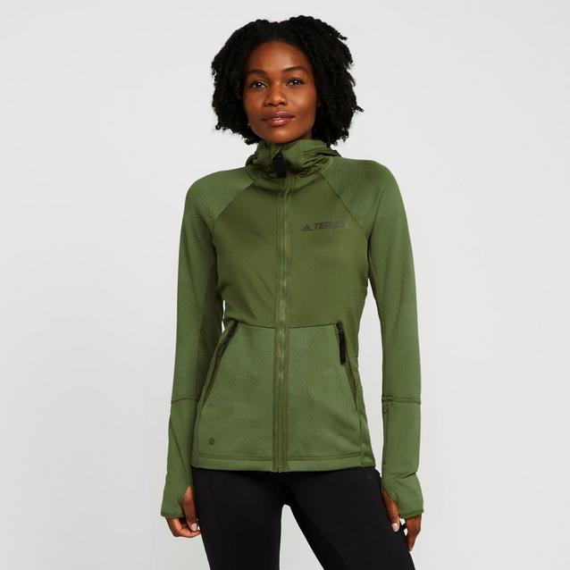 Green adidas jacket discount womens