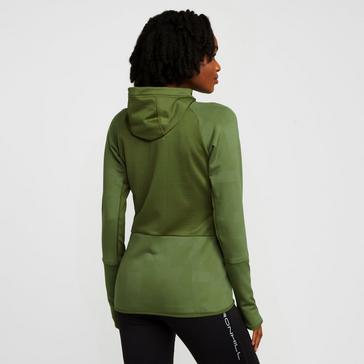 Green adidas Terrex Women’s Terrex Tech Flooce Hooded Hiking Fleece Jacket