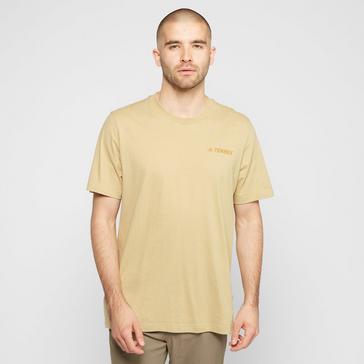 Brown adidas Terrex Men’s Terrex Mountain Landscape Graphic T-Shirt