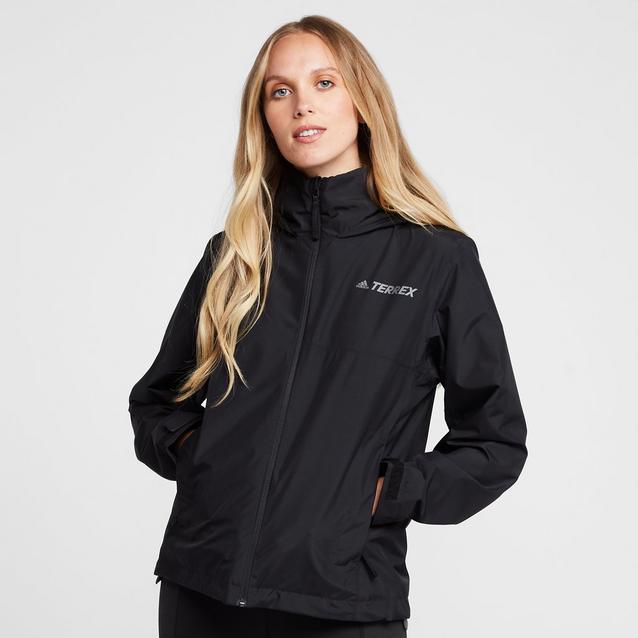 Adidas black waterproof jacket best sale