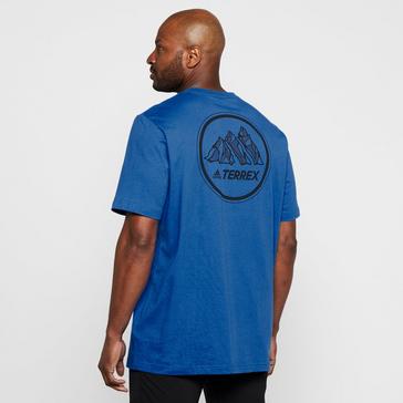 Blue adidas Men’s Terrex Mountain Graphic T-Shirt