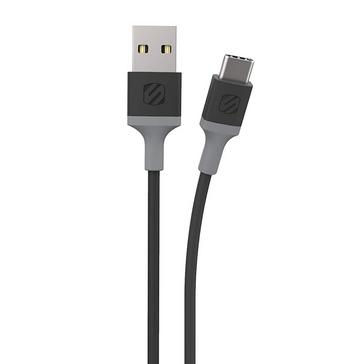 Black Scosche STRKELINE™4’  Charge & Sync USB-C to USB-A Cable