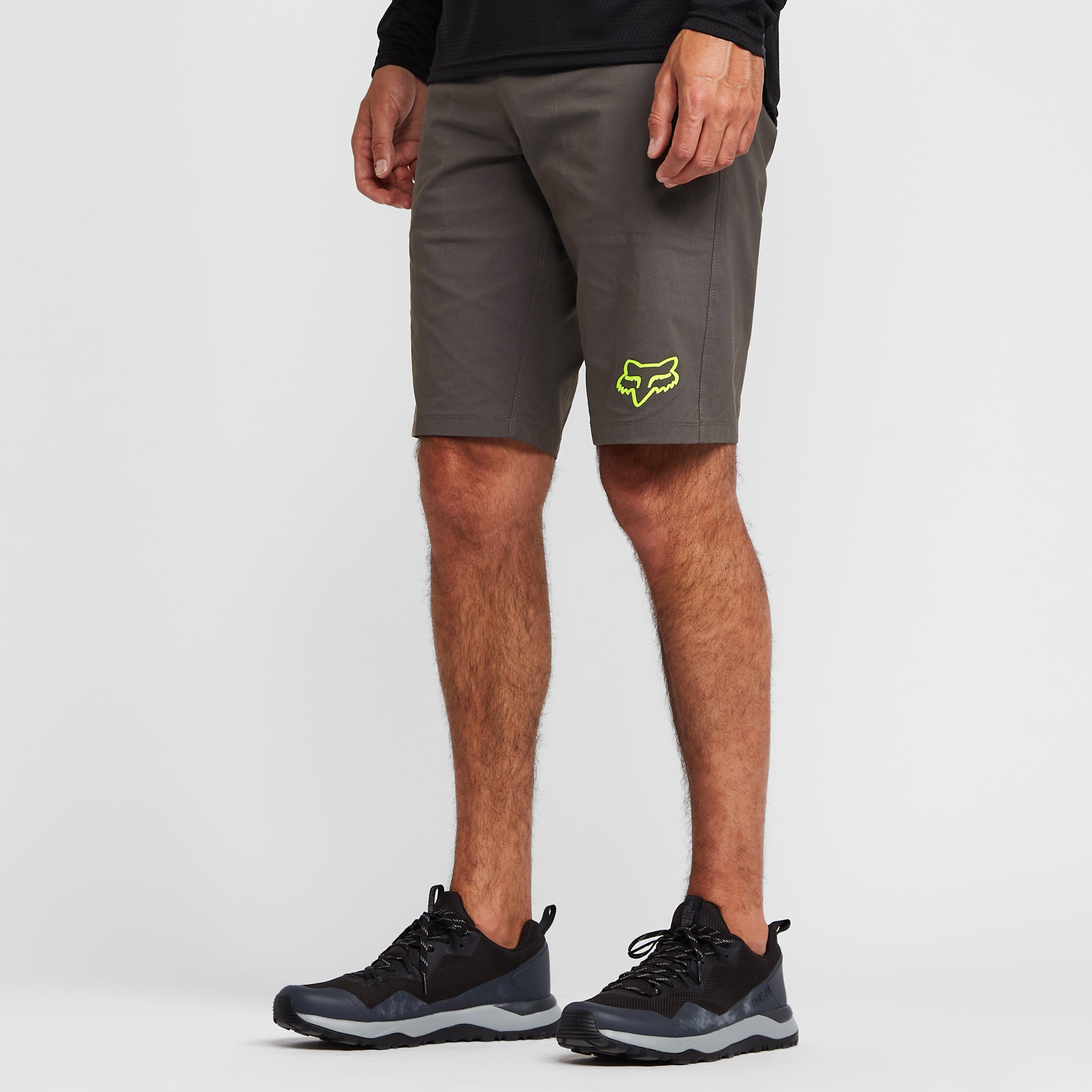 Image of Fox Men's Ranger Lite Shorts - Grey/Green, Grey/Green