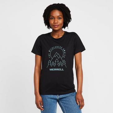 An adventure-inspired t-shirt for adventure-inspired women. Merrell Women’s Wilderness Awaits Short Sleeve T-Shirt
