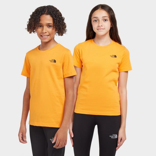 Orange north face 2025 t shirt