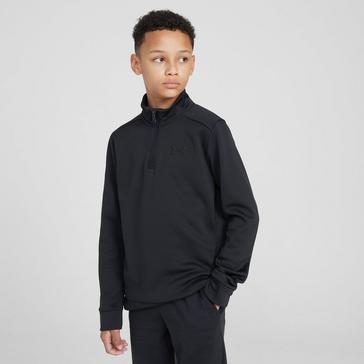 Black Under Armour Kids’ UA Armour Fleece® 1/4 Zip Track Top