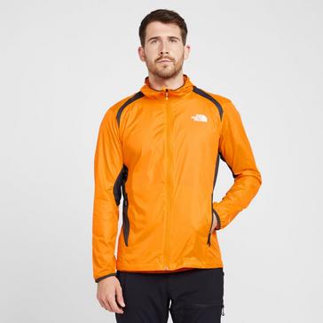 Orange The North Face Men’s Athletic Outdoor Full Zip Wind Jacket