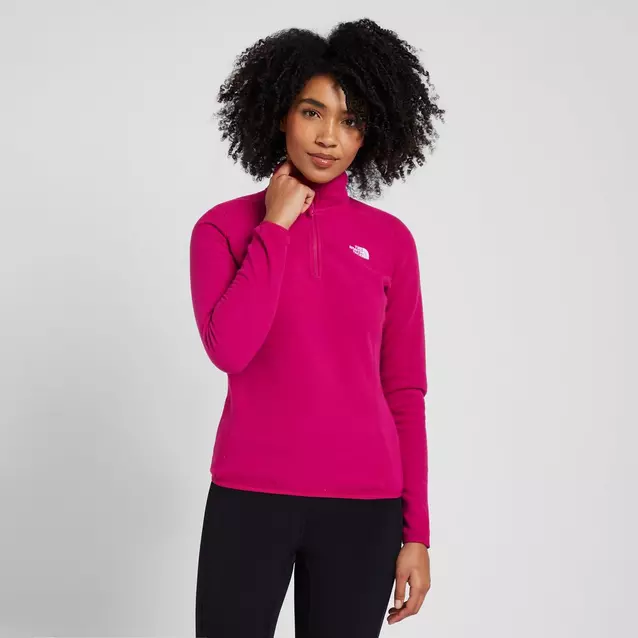 The North Face 100 Glacier Full Zip Womens Fleece Top - Pink