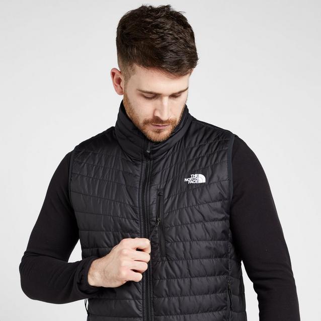 Mens black north store face gilet