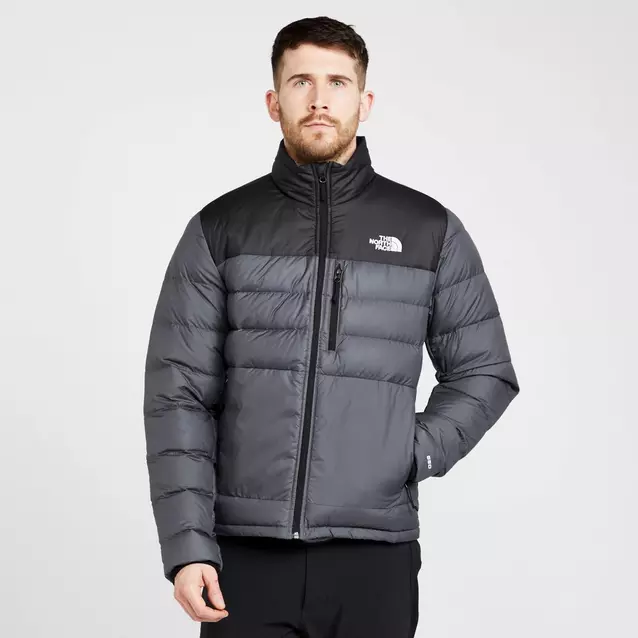 Grey north face store parka