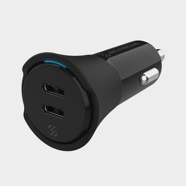 Black Scosche PowerVolt™ PD40 Dual-Port USB-C® Car Charger