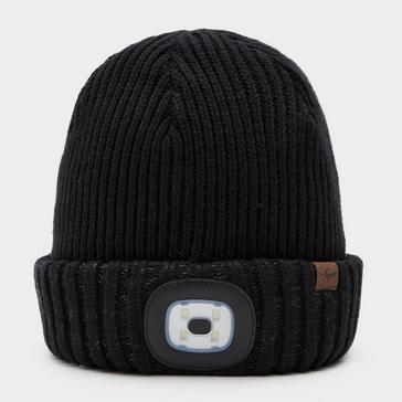 Black Sealskinz Waterproof Cold Weather LED Roll Cuff Beanie Hat