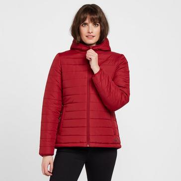 Dark Red Peter Storm Womens Blisco II Hooded Jacket Red