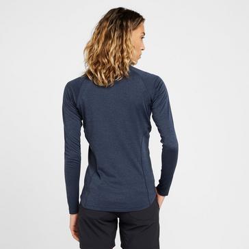 Navy Montane Women’s Dart Zip Neck Long Sleeve T-Shirt