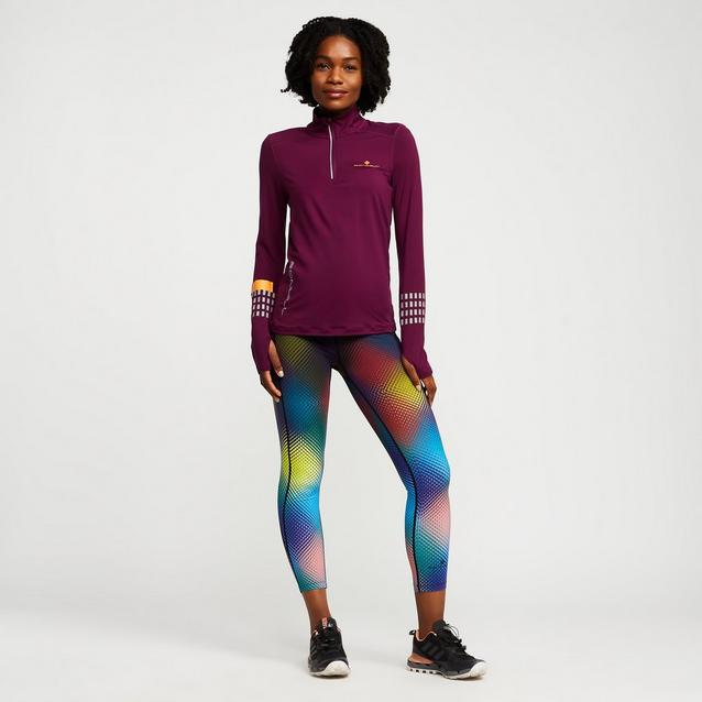 Ronhill Womens Momentum Crop Tights (Grape Juice Rock)