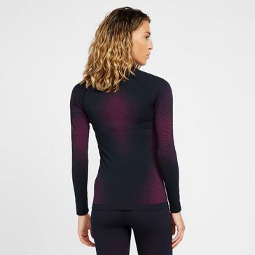 Dark Pink Odlo Women’s Performance Warm Eco Crew Neck Baselayer Top