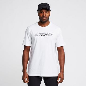 WHITE adidas Terrex Men’s Logo Tee