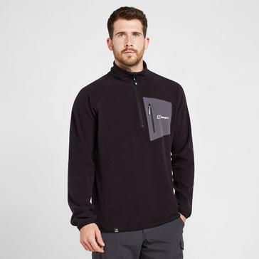 Black Berghaus Men’s Kedron Eco Half Zip Fleece