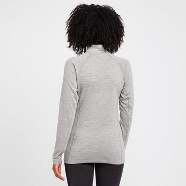 Grey Smartwool Women’s All Season Long Sleeve 1/4 Zip Baselayer