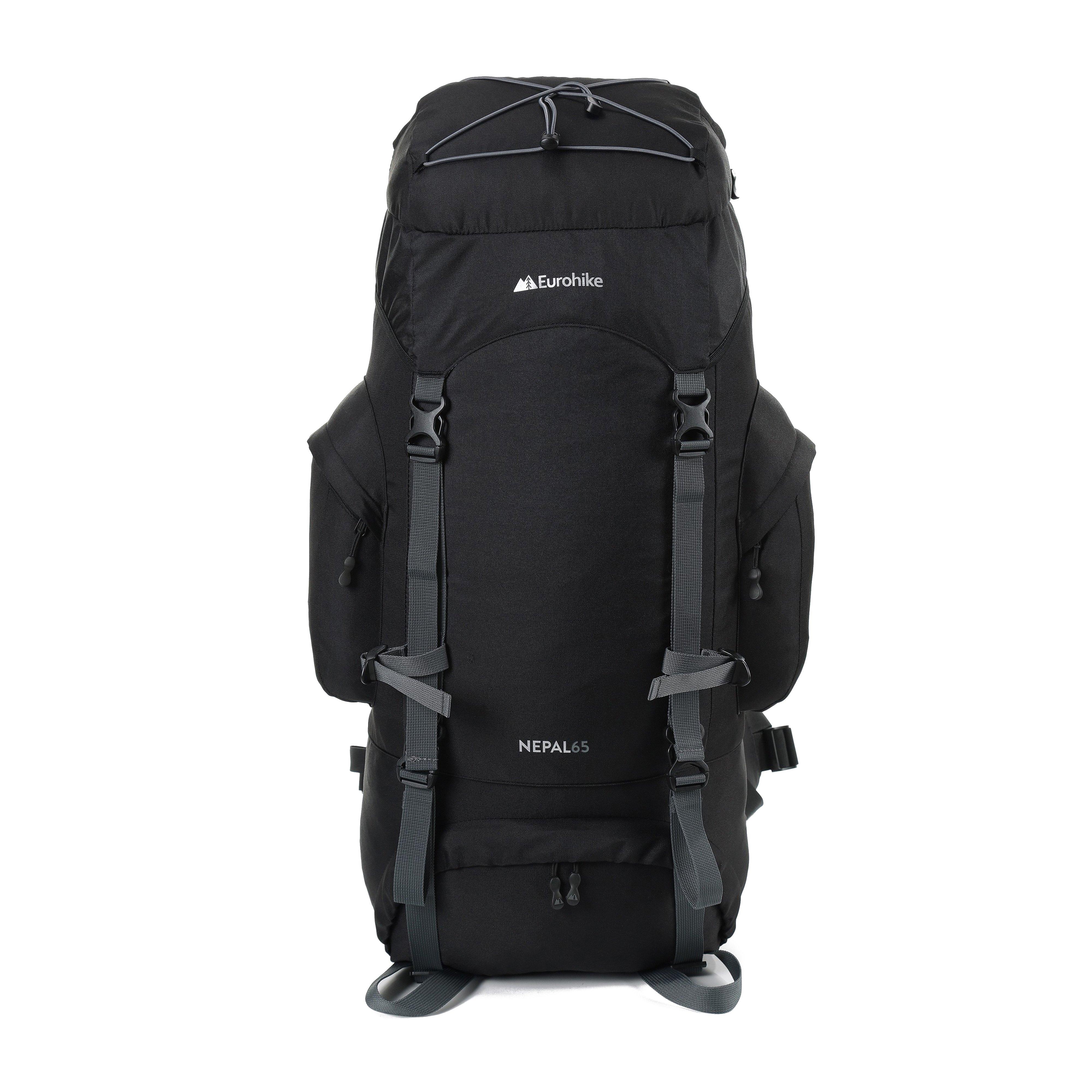 Eurohike Blue Nepal 65L Rucksack Travel Bag - Camping Hiking Outdoors Backpack